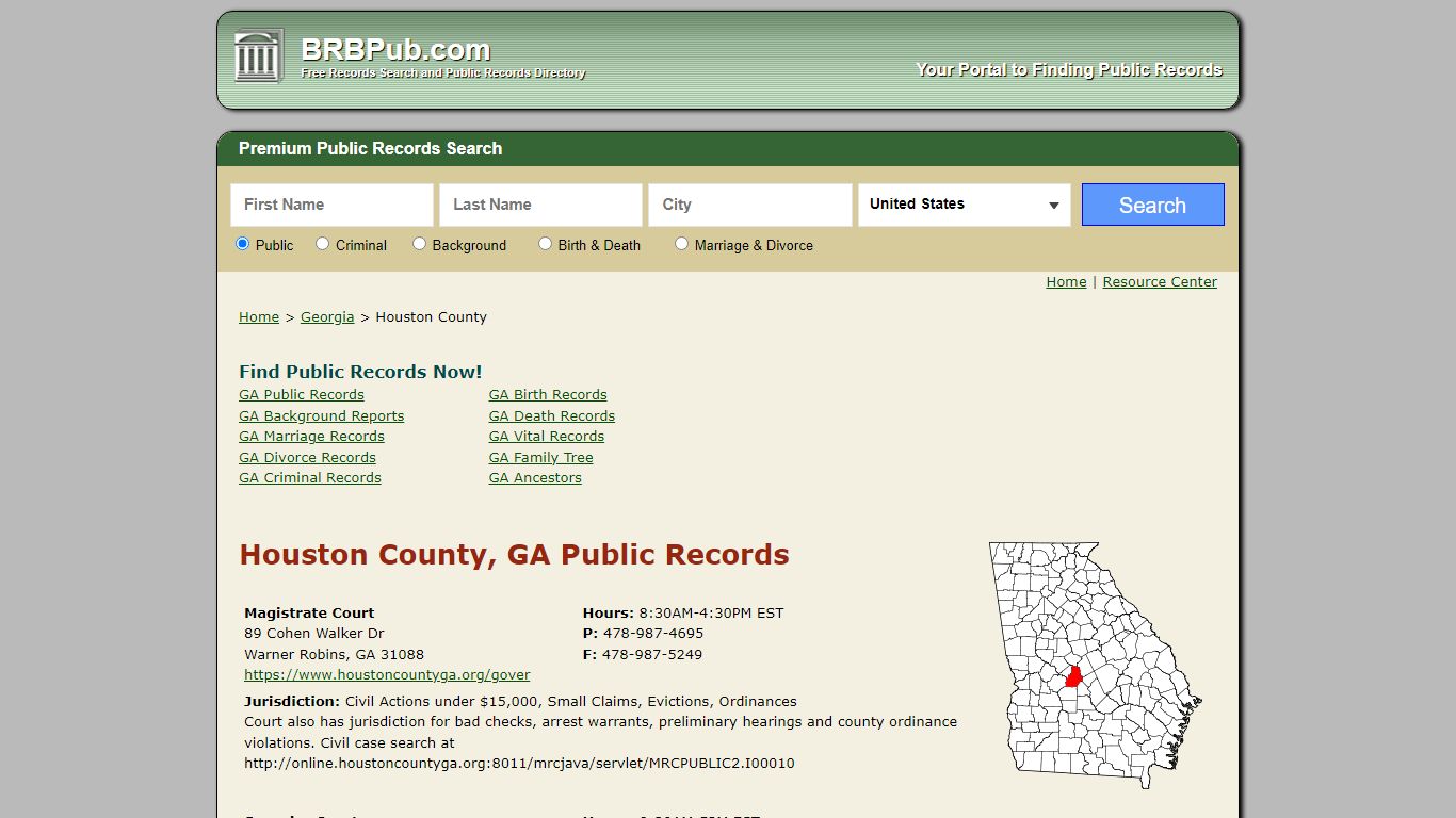 Houston County Public Records | Search Georgia Government Databases